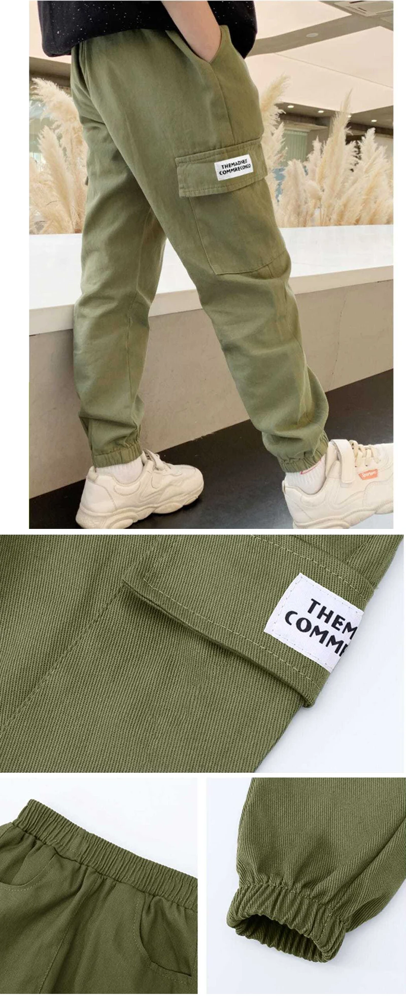 Boys Cargo Pants Spring Autumn Thick Boys Trousers Casual Kids Sport Pants Teenage Children Clothes For 4-11Year