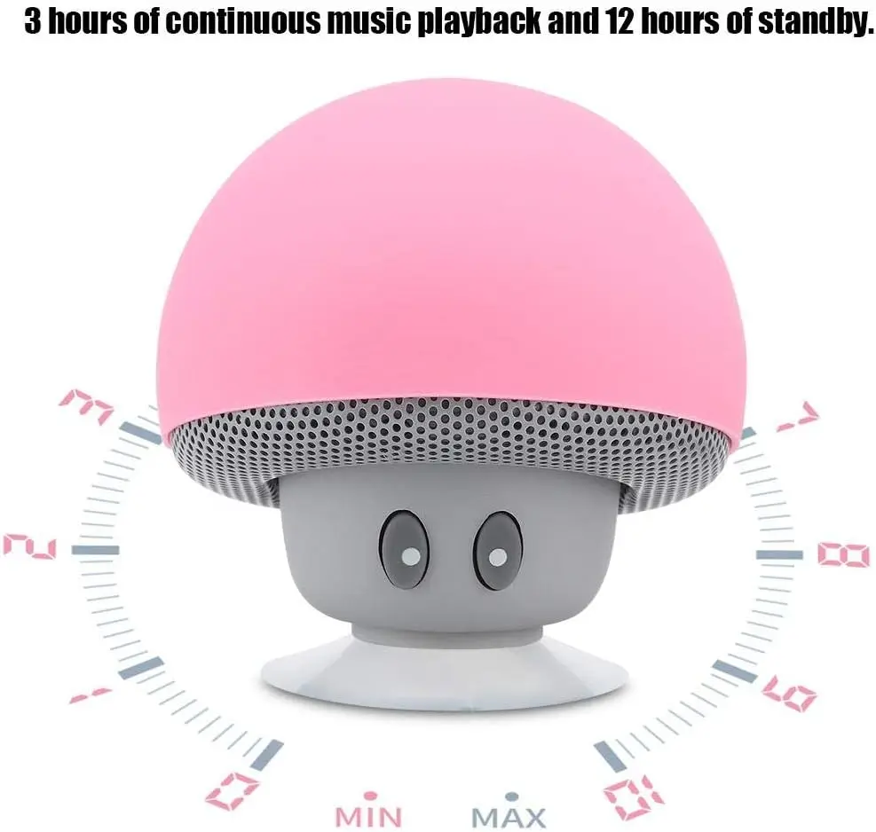 Bluetooth Mushroom Speaker Portable Subwoofer with Suction Cup Function
