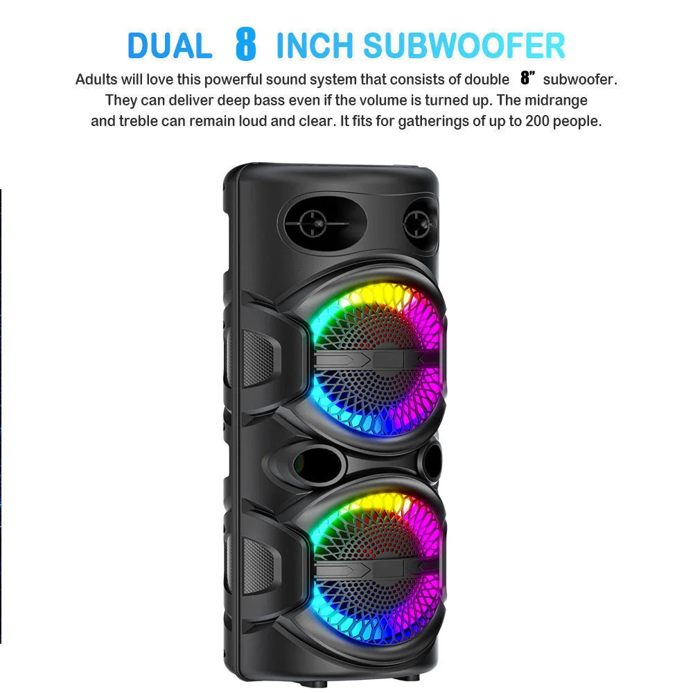 3000W Portable Bluetooth Speaker Sub woofer Heavy Bass Sound System Party Dj Rechargeable Led Light Loud Speaker 3000W Portable Bluetooth Speaker Sub woofer Heavy Bass Sound System Party Dj Rechargeable Led Light Loud Speaker
