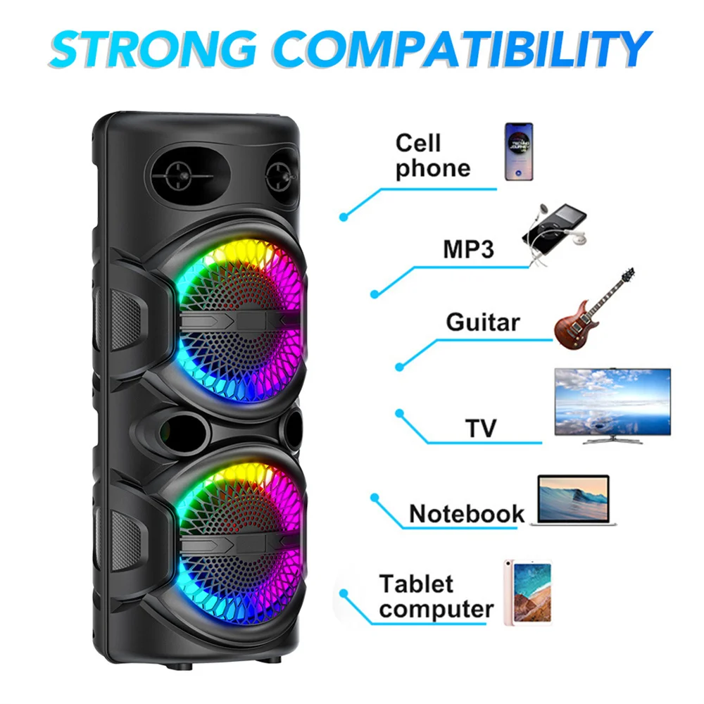 3000W Portable Bluetooth Speaker Sub woofer Heavy Bass Sound System Party Dj Rechargeable Led Light Loud Speaker 3000W Portable Bluetooth Speaker Sub woofer Heavy Bass Sound System Party Dj Rechargeable Led Light Loud Speaker