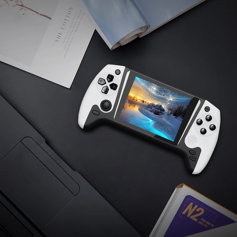 Retro Handheld Game Console 3.5inch LCD Screen Built-in 500 Games Gaming Console 1200mAh Portable Game Console for Single Player