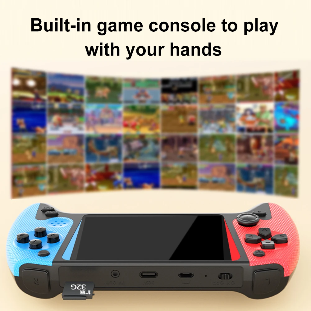 Retro Handheld Game Console 3.5inch LCD Screen Built-in 500 Games Gaming Console 1200mAh Portable Game Console for Single Player