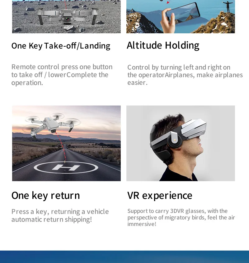 Drones Toys Gifts 8K HD Dual Camera 2026 E88 Plus Mini Foldable GPS Brushless Motor Obstacle Avoidance RC Quadcopter LED For IOS