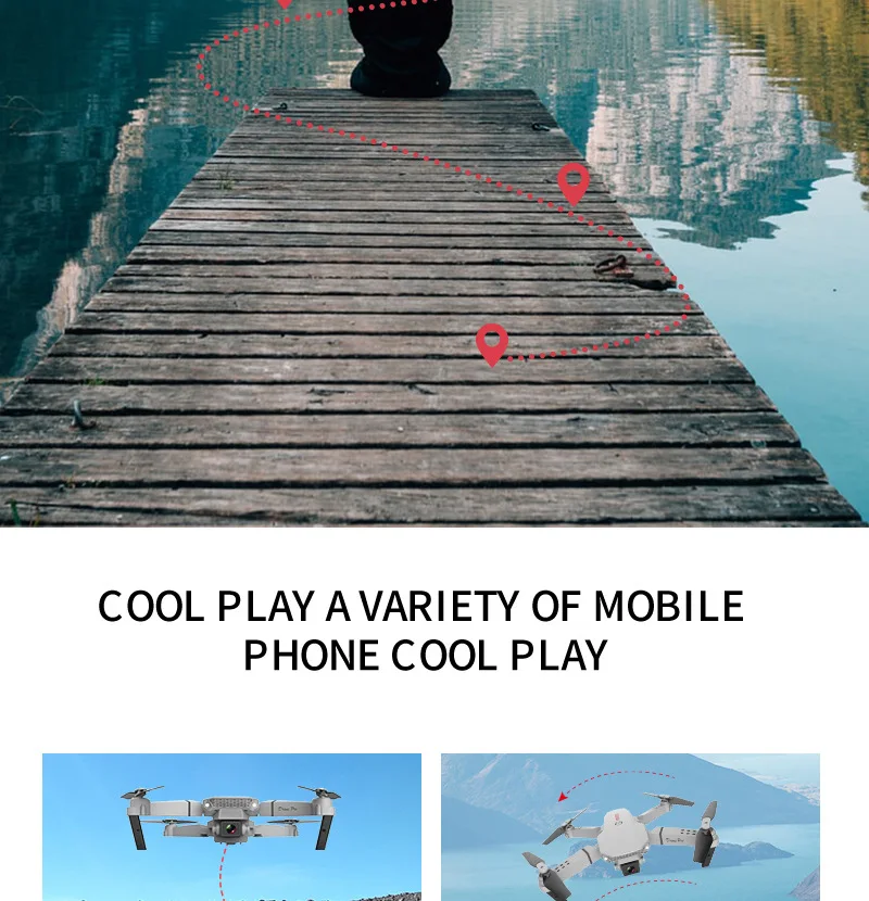 Drones Toys Gifts 8K HD Dual Camera 2026 E88 Plus Mini Foldable GPS Brushless Motor Obstacle Avoidance RC Quadcopter LED For IOS