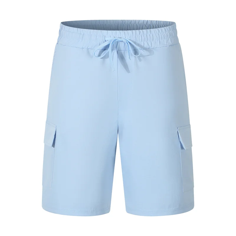 New Multi-Pocket sweatpants Men Shorts Summer cotton linen Comfortable Loose Cargo Short Pants Outdoor Casual Sports Beach Pants