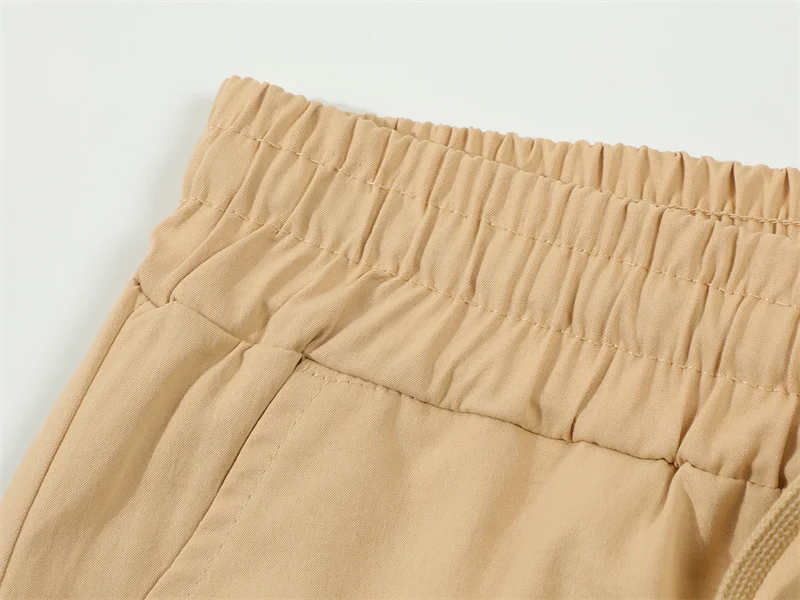 New Multi-Pocket sweatpants Men Shorts Summer cotton linen Comfortable Loose Cargo Short Pants Outdoor Casual Sports Beach Pants