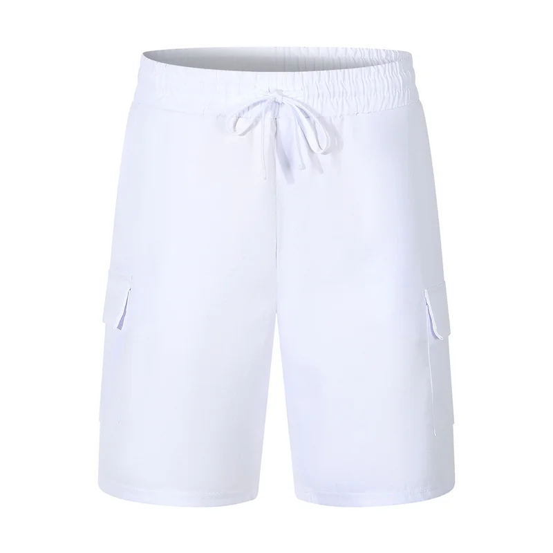 New Multi-Pocket sweatpants Men Shorts Summer cotton linen Comfortable Loose Cargo Short Pants Outdoor Casual Sports Beach Pants