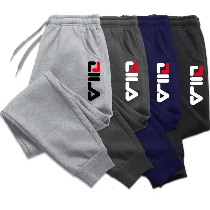 Autumn Winter Men's Joggers Drawstring Casual Pants Fleece Sweatpants Workout Running Gym Fitness Sports Trousers WK007