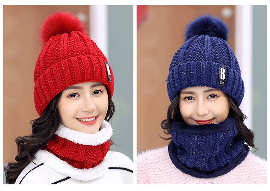 Girls Winter Knitted Beanies Hat Set Girls Winter Knitted Beanies Hat Set