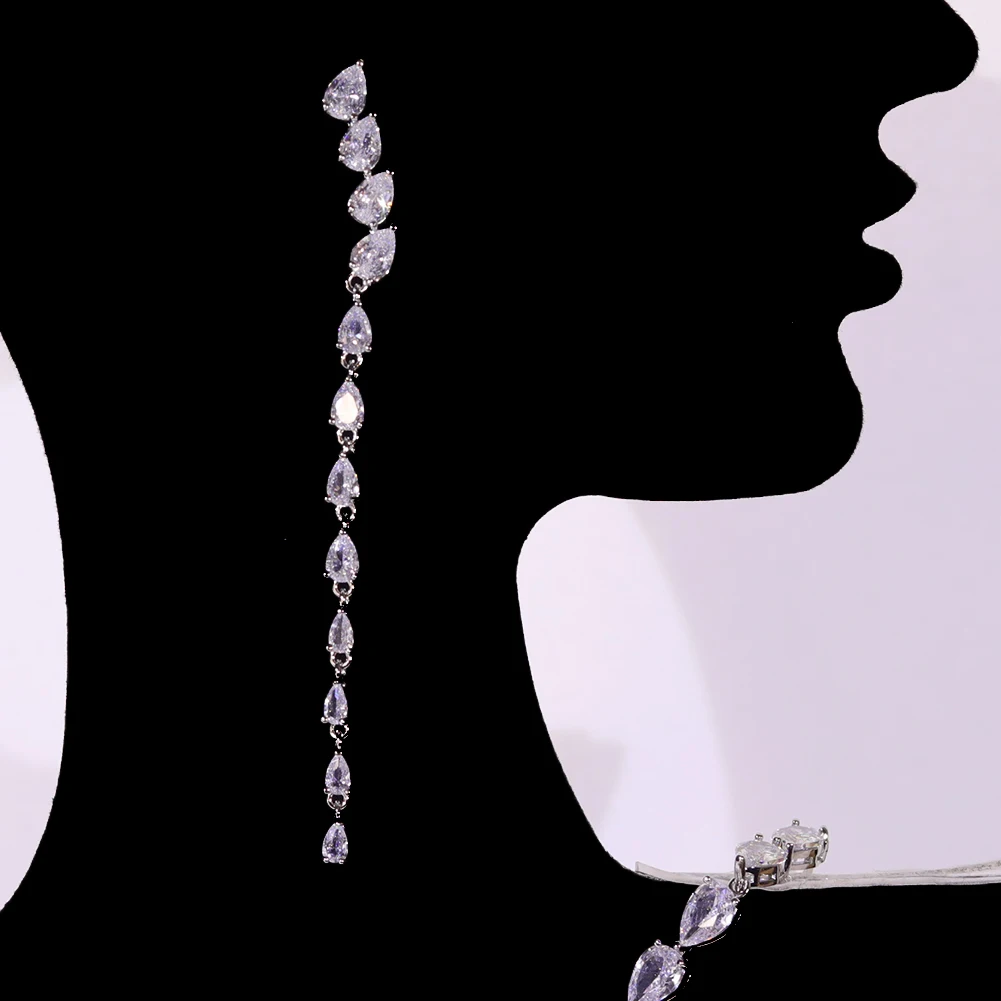 2024 Fashion Zircon Pendant Choker Water Drop for Women Vintage Clavicle Chain Crystal Collar Necklace Bridal Jewelry Sets Gift 2024 Fashion Zircon Pendant Choker Water Drop for Women Vintage Clavicle Chain Crystal Collar Necklace Bridal Jewelry Sets Gift